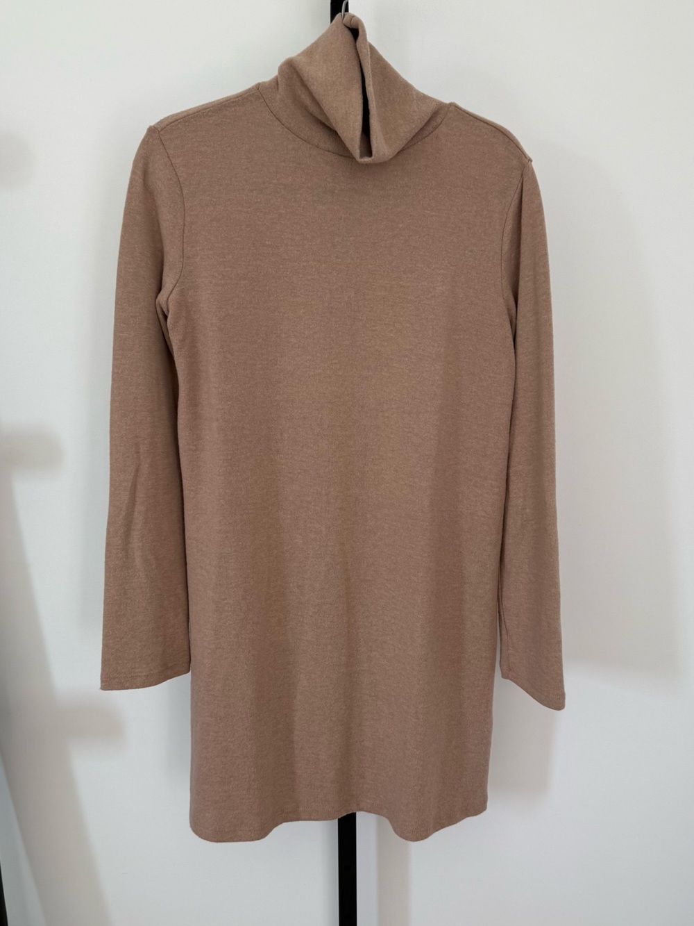 Zara Taupe Turtleneck Midi Dress